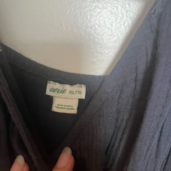 Dark grey gauzy wrap maxi dress - Picture 6 of 8